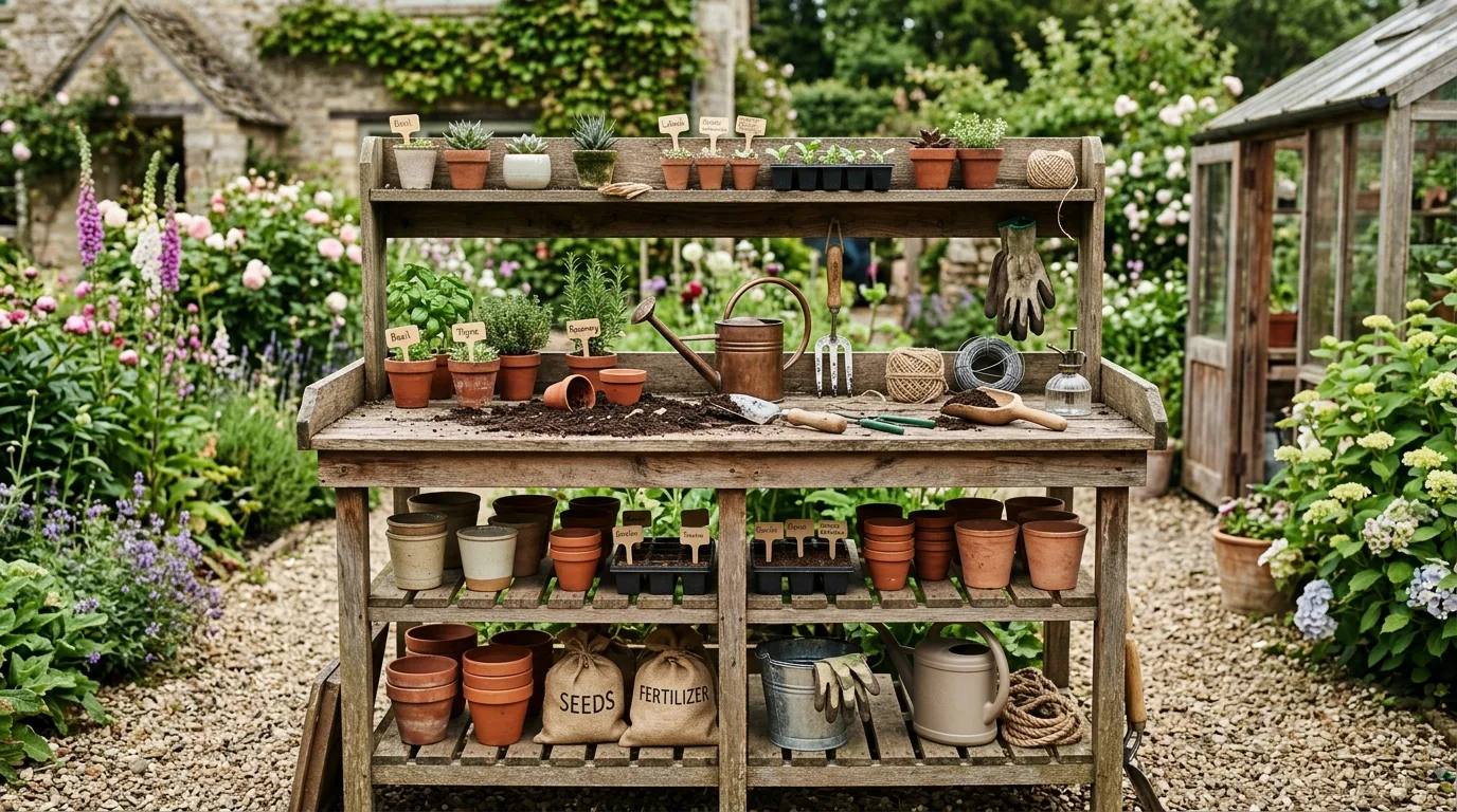 7 Potting Bench Ideas for Organized Gardening